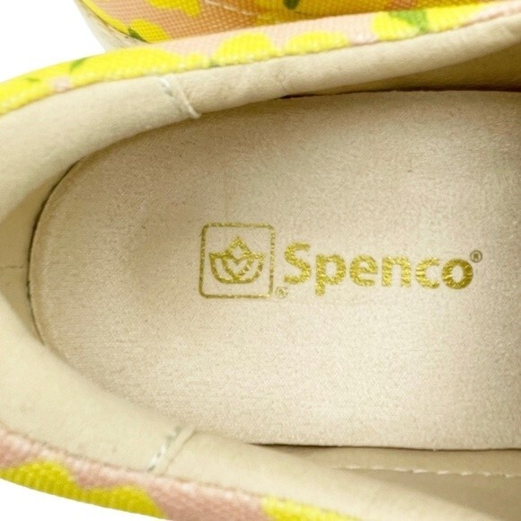 Spenco Malibu Lace Summer Platform Sneaker Bokeh Blush & Yellow Women’s Size 10 - Picture 14 of 16